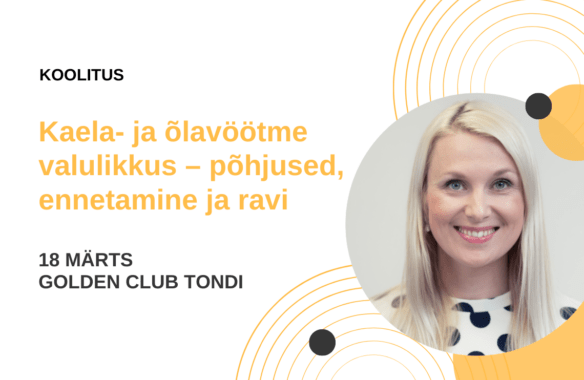 18. märtsil toimub Tondil kaela- ja õlavöötme valulikkuse koolitus