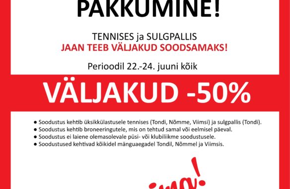 Jaanipühadel soodsad hinnad reketialadel