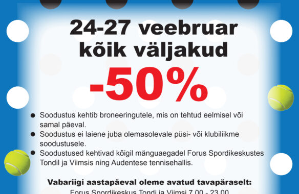 Vabariigi aastapäeva pakkumine reketialadel