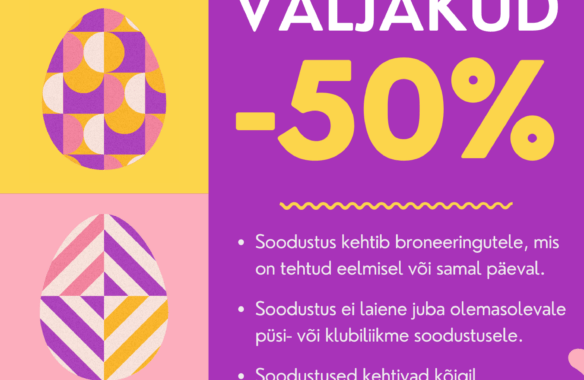 Munadepühadel väljakud -50%