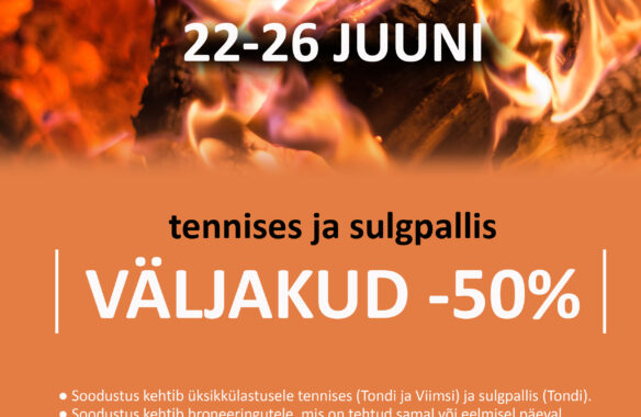 Jaanipäeva pakkumine tennises ja sulgpallis