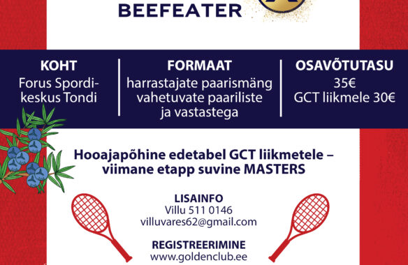 GP by Beefeater klubiturniiri X hooaeg stardib sel reedel