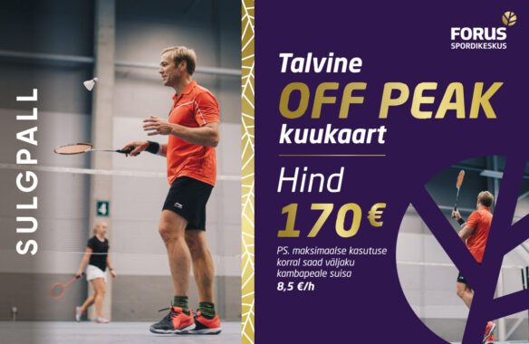 Talvine sulgpalli off peak kuukaart nüüd müügil