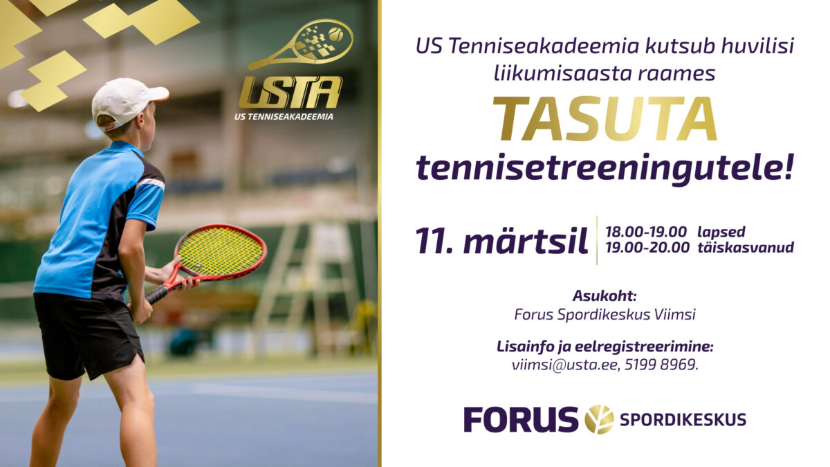tennisekuu raames tausta proovitreeningud Viimsis