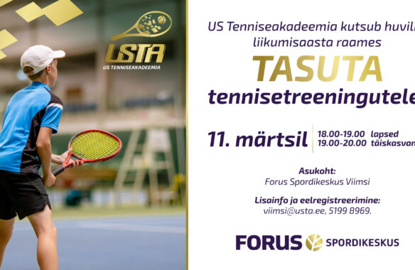 Tennisekuu raames TASUTA proovitreeningud Viimsis